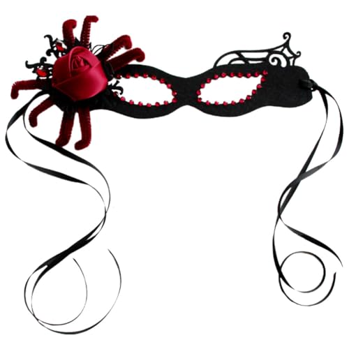 CALLARON Halloween Party Maske Maskerade Augenmaske Spinne Blumenmaske Halbgesichtsmaske Kostümzubehör von CALLARON