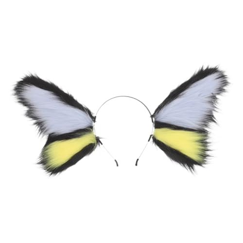 CALLARON Halloween Schmetterlings Stirnband Buntes Tierohren Haaraccessoire für Frauen Leichte Kopfbedeckung Party Cosplay Verkleidung von CALLARON
