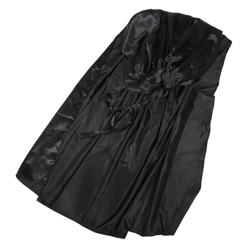 CALLARON Halloween Vampir Umhang mit Kapuze Leichtes Cosplay Cape für Herren Damen Vielseitiges Kostüm Zubehör für Halloween Party Karneval Maskerade und Fasching Schwarzes von CALLARON