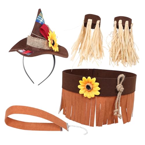 CALLARON Halloween Vogelscheuchen Kostüm Mini Hut Stirnband und Strohzubehör Kreatives Fasching Party Accessoire für Damen und Herren Wiederverwendbar für Karneval und Kostümpartys CALLARON Halloween Vogelscheuchen Kostüm Mini Hut Stirnband und Strohzubehör Kreatives Fasching Party Accessoire für Damen und Herren Wiederverwendbar für Karneval und Kostümpartys von CALLARON
