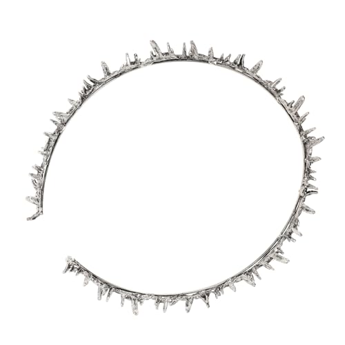 CALLARON Handgefertigte Jesus Dornenkrone Haarschmuck Silber Leicht Langlebig Kunstvoll Verarbeitet Vielseitig für Halloween Karneval Kostümparty Auffälliges Gothic Accessoire für Mädchen von CALLARON