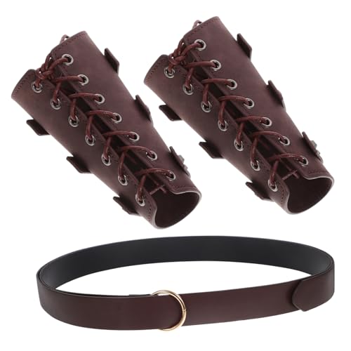 CALLARON Herren Lederarmgurte Mittelalter Gürtel Set Verstellbare für Renaissance Kostüm und Cosplay Bequemes Leichtes Design für Bühnenaufführungen und Veranstaltungen CALLARON Herren Lederarmgurte Mittelalter Gürtel Set Verstellbare für Renaissance Kostüm und Cosplay Bequemes Leichtes Design für Bühnenaufführungen und Veranstaltungen von CALLARON