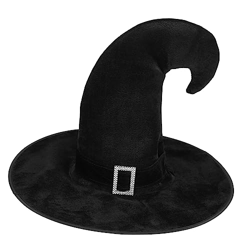 CALLARON Hexenhut für Frauen Schwarzer Cosplay Hut für Halloween Leicht und für Kostümpartys und Fotoshootings Einzigartiges Design für Erwachsene von CALLARON