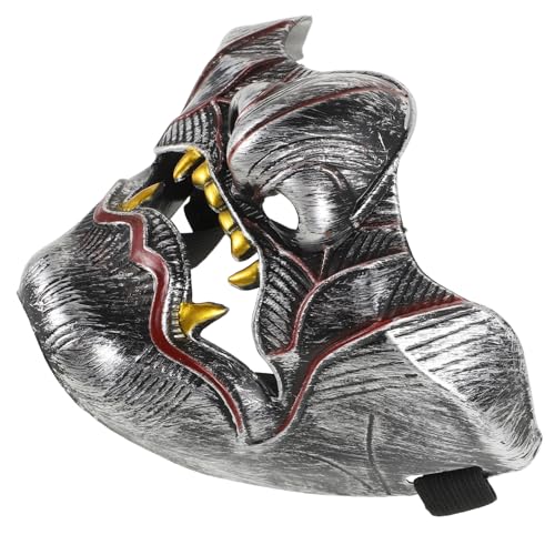 CALLARON Japanese Demon Samurai Prajna Halbmaske Halloween Cosplay Maske für Kostümpartys Strapazierfähiges Design Ergonomische für Verschiedene Anlässe von CALLARON
