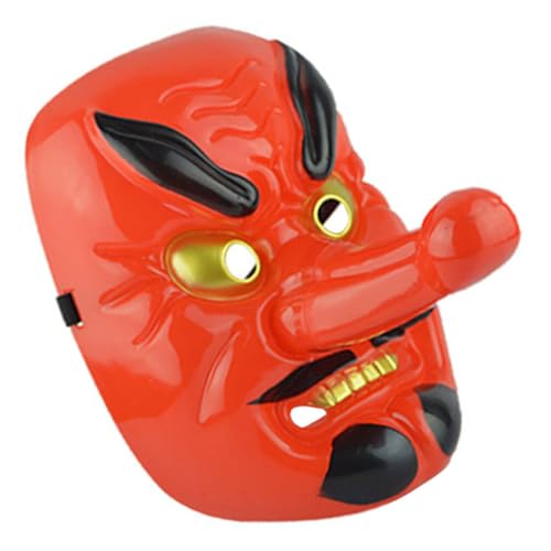 CALLARON Japanische Tengu-Masken Oni-Samurai-Maske Ninja-Maske Samurai-Dämonenmasken Oni-Geistermaske Karneval Halloween-Masken Performance-Cosplay-Maske Venezianische Kostümmasken von CALLARON