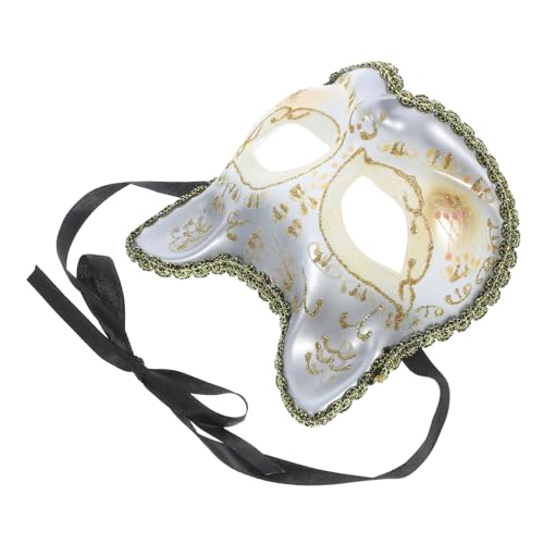 CALLARON Katzenmaske für Halbgesichtsmaske für Halloween Karneval und Geburtstagsfeiern Leicht und Sicher für Kostümpartys und Maskeraden von CALLARON