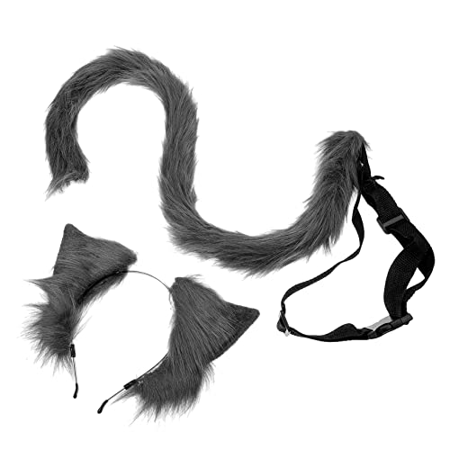 CALLARON Katzenohren Haarreif Set Plüsch Tier Kostüm Zubehör für Halloween Kostümparty Leicht und Tragbar für Cosplay und Themenfeste Langlebig und Praktisch Perfektes für Freunde und von CALLARON
