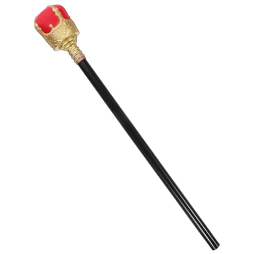 CALLARON Königlicher Cosplay Zauberstab für Roter Goldener Halloween Requisitenstock für Rollenspiele Dekoration Accessoire für Kostümpartys Aufführungen von CALLARON
