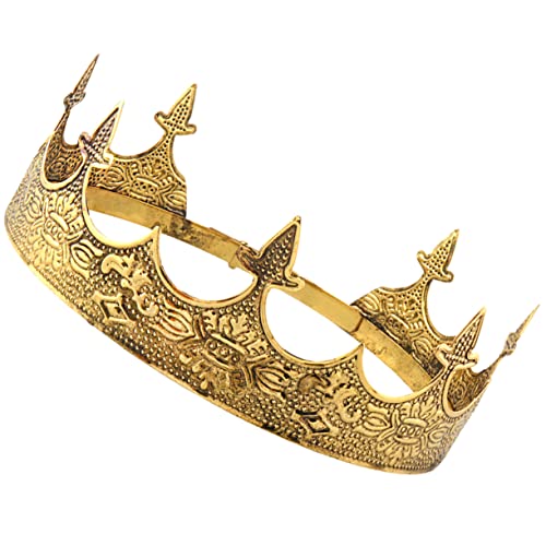 CALLARON Krone Cosplay geburtstag kopfschmuck Kopfbedeckungen für Partykostüme Festival Kopfbedeckung Haarband aus Metall Eisen Golden CALLARON Krone Cosplay geburtstag kopfschmuck Kopfbedeckungen für Partykostüme Festival Kopfbedeckung Haarband aus Metall Eisen Golden von CALLARON