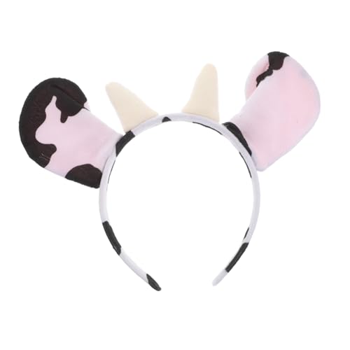 CALLARON Kuhhorn Tier Ohren Stirnband Plüsch Kuhkostüm Haare Für Cosplay -partys Frauen Kostüm Halloween Hair Accessoire von CALLARON