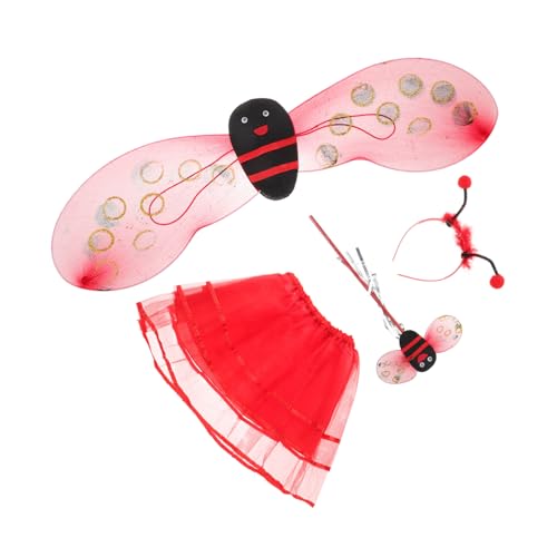 CALLARON Ladybug Kostüm für Mädchen mit Flügeln Haarreif und Tüllrock Leichtes Cosplay Outfit für Karneval Fasching Bühnenauftritte Verstellbar Atmungsaktiv Vielseitig Einsetzbar CALLARON Ladybug Kostüm für Mädchen mit Flügeln Haarreif und Tüllrock Leichtes Cosplay Outfit für Karneval Fasching Bühnenauftritte Verstellbar Atmungsaktiv Vielseitig Einsetzbar von CALLARON