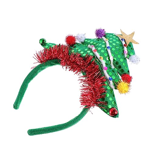 CALLARON Leuchtender Weihnachtsbaum Haarreif mit LED Lichtern Festlicher Kopfschmuck für Erwachsene und Weihnachtsstirnband für Party und Kostüm Weihnachtliche Deko Accessoires von CALLARON
