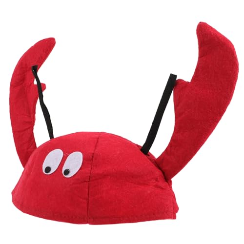 CALLARON Lustiger Roter Lobster Hut Kostümhut für Karneval und Partys Kreatives Tierdesign für Erwachsene und Auffälliges Accessoire für Cosplay und Feiern von CALLARON
