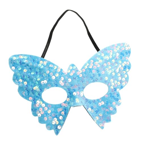 CALLARON Maske Led Hälfte Dekoration Dekorativ Party Halloween Schmetterling Dame Sky-blue Pailletten von CALLARON