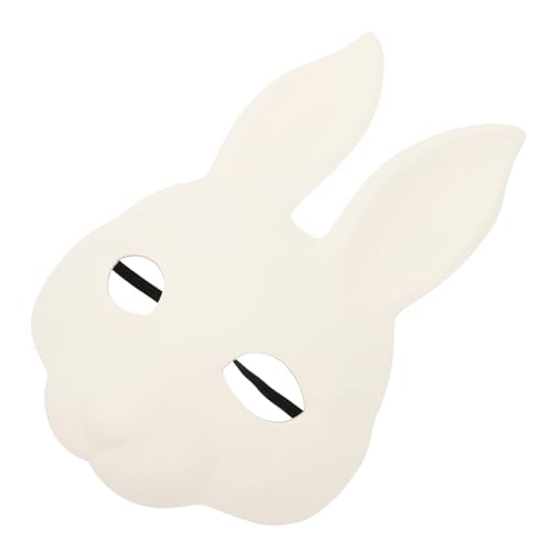 CALLARON Masken Für Kostüme DIY Hasenmaske Feiertagshasenmaske Karnevalshasenmaske Partymaske Kaninchenmaske Für Party Hasenmaske Für Erwachsene Bemalbare Maske Blankomaske von CALLARON