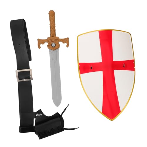 CALLARON Medieval Knight Accessories Set mit Schild Gürtel Langlebiges Cosplay-Set für Erwachsene Sicherer Piratenschwert-requisit für Halloween und Renaissance Rollenspiele CALLARON Medieval Knight Accessories Set mit Schild Gürtel Langlebiges Cosplay-Set für Erwachsene Sicherer Piratenschwert-requisit für Halloween und Renaissance Rollenspiele von CALLARON