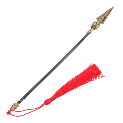 CALLARON Metal Fire Tiped Lance Exquisites Handwerkskunst Feuerspitzen Lance Tragbare Cosplay-Requisite Für Party- -Cosplay-Accessoires von CALLARON