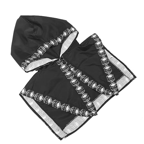 CALLARON Mittelalterlicher Kapuzenumhang Für Damen Halloween Cosplay Umhanghaube Schwarzer Cape Mit Einzigartigem Design Für Kostümpartys Rollenspiele Karneval von CALLARON