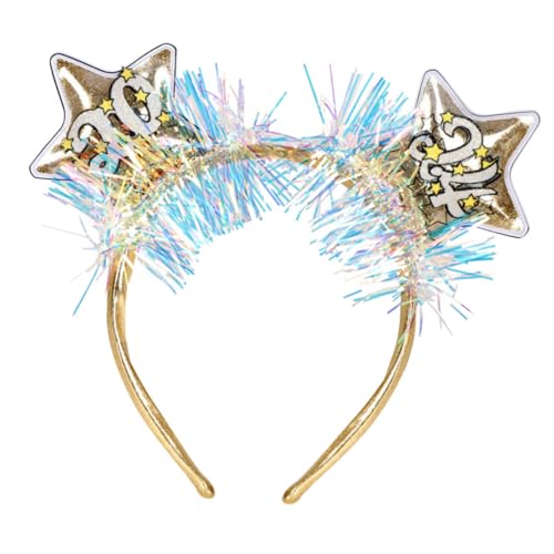 CALLARON Neujahrs Party Haarschmuck Fünfeckiger Stirnband Festlich Leichtes Kopfschmuck Für Damen Herren Karneval Maskerade von CALLARON