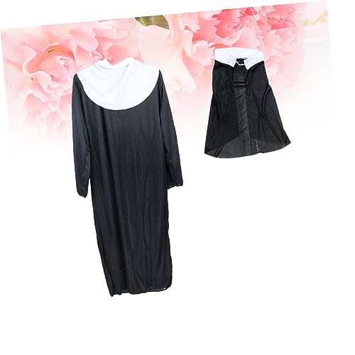 CALLARON Nonnenkostüm für Frauen Halloween Kostüm mit Einfaches Cosplay Outfit für Grusel Events Mittelalterliche Halloween Karneval von CALLARON
