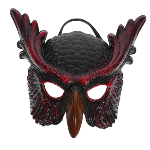 CALLARON Owl Mask Masquerade Halbe Gesicht Tiermaske für Halloween Karneval Cosplay Party Damen Herren Fasching Kostüm Zubehör von CALLARON