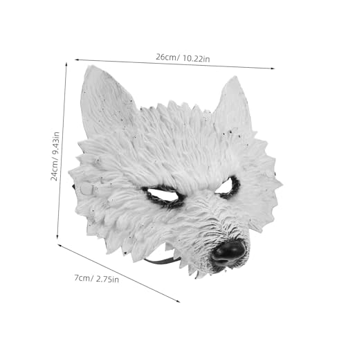 CALLARON PU Wolf Maske Weiß Realistische Tiermaske für Erwachsene Leichte Atmungsaktive Karnevals Halloween-masquerade Vielseitige Cosplay Verkleidung für Männer und Frauen CALLARON PU Wolf Maske Weiß Realistische Tiermaske für Erwachsene Leichte Atmungsaktive Karnevals Halloween-masquerade Vielseitige Cosplay Verkleidung für Männer und Frauen von CALLARON