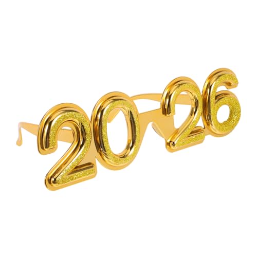 CALLARON Partybrille mit Glitzer Stylische Zahlenbrille aus Robustem Kunststoff für Silvesterfeiern Abschlussfeste und Foto-accessoires Vielseitige Party-deko und Unvergessliche von CALLARON