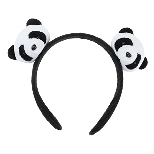 CALLARON Plüsch Panda Haarband Für Cartoon Tierkopfbedeckung Lustiges Cosplay Haarstyling Bequem Für Gesichtswäsche Und von CALLARON