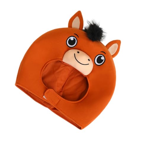 CALLARON Plüsch Pferdekopf Kostüm Kopfputz Chinesisches Neujahr Maskottchen Foto Requisite für Karneval Party Selfie Events von CALLARON