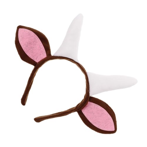 CALLARON Plüsch Ziegenhorn Stirnband Kuscheliges Tierkostüm Halloween Karneval Kopfdeko für Erwachsene Cosplay Accessoire von CALLARON