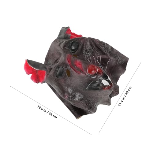 CALLARON Rattenkopf Tiergesicht Mäuse Tierkostüm Masquerade Halloween Karneval Fasching Unisex für Erwachsene Komfortabel Langlebig Vielseitig Einsetzbar von CALLARON