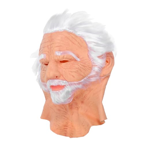 CALLARON Realistische Alte Mann Maske Vollkopf mit Weißem Atmungsaktiv Weiches Material Für Halloween Karneval Maskerade Party Erwachsene CALLARON Realistische Alte Mann Maske Vollkopf mit Weißem Atmungsaktiv Weiches Material Für Halloween Karneval Maskerade Party Erwachsene von CALLARON