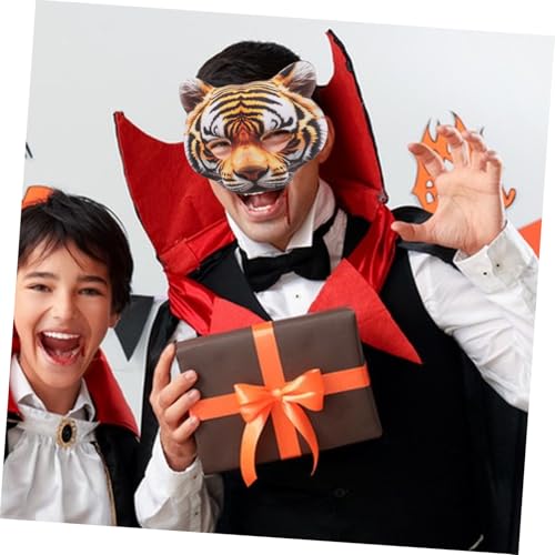 CALLARON Realistische EVA Tiger Halbgesichtsmaske für Erwachsene Atmungsaktiv Leicht für Karneval Tierkostüm Maskerade und Cosplay-partys Unisex Verkleidung von CALLARON
