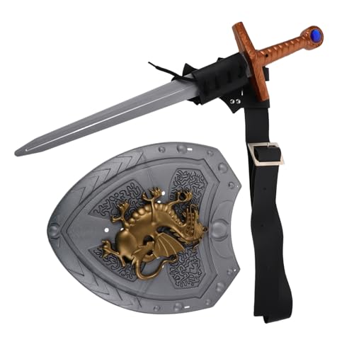 CALLARON Renaissance Ritter mit Schild und Gürtel Mittelalterliche Piraten Cosplay Accessoires für Männer Leichtes Langlebiges Kostümzubehör für Halloween Bühnenauftritte und Rollenspiele von CALLARON