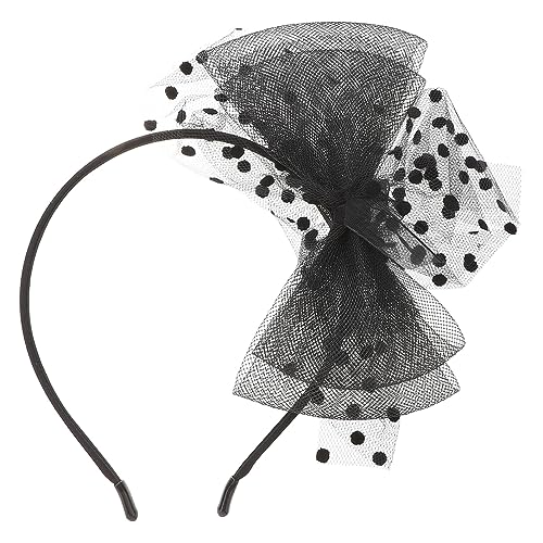 CALLARON Retro Haarschmuck Mit Großer Schleife Schwarzes Netz Spitzen-haarband Für Damen Stilvolles Kopfschmuck-accessoire Für Partys Und Besondere Anlässe von CALLARON