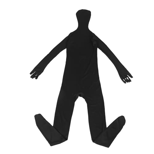CALLARON Schwarzer Ninja Bodysuit Unsichtbar Halloween Cosplay Kostüm Elastischer Ganzkörperanzug Atmungsaktiv für Bühnenauftritte Erwachsene ca Geeignet von CALLARON