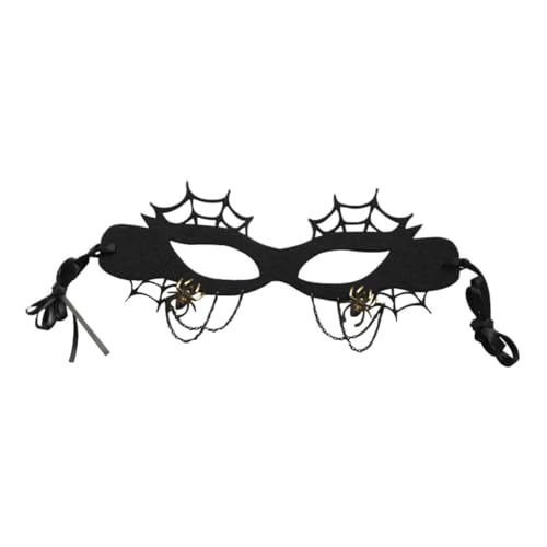 CALLARON Spinnennetz Maske Outfit Maskerade-Maske Prinzessin Dekorationen Maske aus Spinnenfilz Karnevalsmasken kleidung kreative filzmaske Performance-Party-Maske Abschlussball Eisenkette von CALLARON