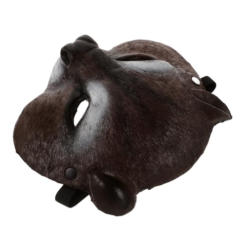 CALLARON Süße Eichhörnchen Tiermaske PU Schaum Halbgesichtsmaske für Halloween Karneval Cosplay Bühnenauftritte Einzigartiges Kostümzubehör für Besondere Anlässe von CALLARON