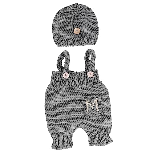CALLARON Süße Trägerhose Milchbaumwolle mit Mütze für Neugeborene Monate für Babyfotografie Requisiten CALLARON Süße Trägerhose Milchbaumwolle mit Mütze für Neugeborene Monate für Babyfotografie Requisiten von CALLARON