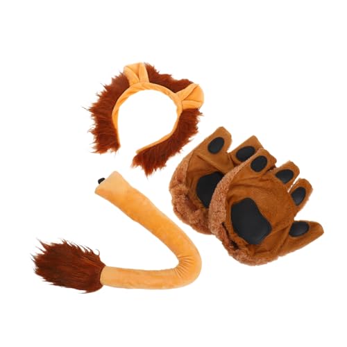 CALLARON Teiliges Löwenkostüm mit Plüschigen und Pfotenhandschuhen Leichtes Realistisches Halloween Tierkostüm für Bühne Cosplay und Themenveranstaltungen von CALLARON