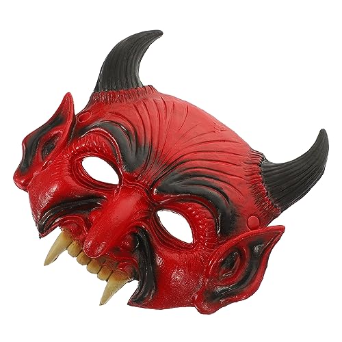 CALLARON Teufelsmaske mit Hörnern Gruselige Halloween Halbmaske für Kostümpartys und Maskeraden Auffälliges Design Langlebig und zu Tragen CALLARON Teufelsmaske mit Hörnern Gruselige Halloween Halbmaske für Kostümpartys und Maskeraden Auffälliges Design Langlebig und zu Tragen von CALLARON
