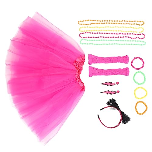 CALLARON Tutu Kleid Set für Halloween Party Jahre Kostüm mit Ohrringen und Haarband für Frauen Leicht und Komfortabel für Karneval und Festlichkeiten von CALLARON