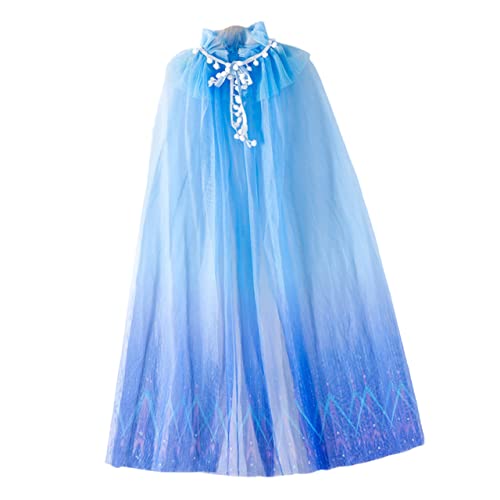 CALLARON Umhang Tüllcape mit Pailletten Buntes Party Kostüm Cape für Mädchen Masquerade Kostüm Umhang für Karneval Halloween und Rollenspiel Hochwertiger Netzstoff und Langlebig von CALLARON