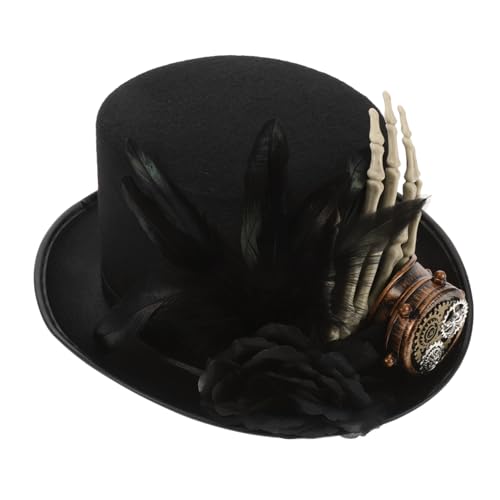 CALLARON Unisex Steampunk Gothic Hut Mit Für Halloween Stilvolle Kopfbedeckung Für Damen Und Für Maskeraden Partys Und Bühnenaufführungen von CALLARON