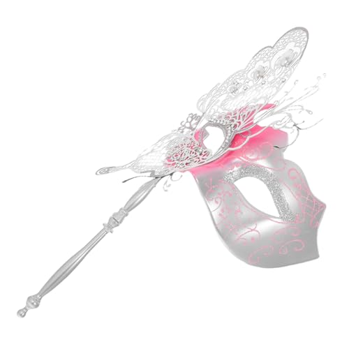 CALLARON Venetian Butterfly für Frauen mit Stab Stilvolle Party-maske für Halloween Karneval Mardi Gras Ball und Verkleidung Vielseitiges Damen-accessoire von CALLARON