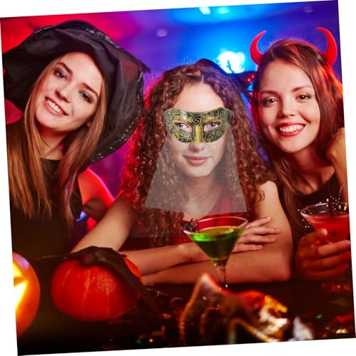 CALLARON Venezianische Spitzen Gazemaske Damen Masquerade Kostümaccessoire für Maskenball Karneval Halloween Party Mysteriöse Gesichtsdekoration mit Verstellbarem Band Einheitsgröße CALLARON Venezianische Spitzen Gazemaske Damen Masquerade Kostümaccessoire für Maskenball Karneval Halloween Party Mysteriöse Gesichtsdekoration mit Verstellbarem Band Einheitsgröße von CALLARON