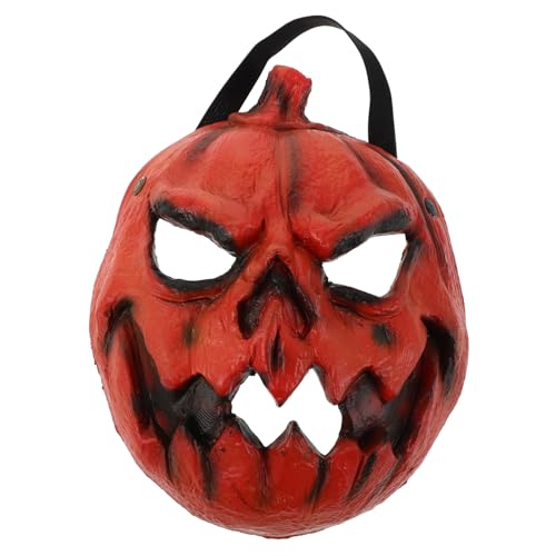 CALLARON Verstellbare Kürbismaske aus Langlebigem PU Erwachsene und Gruseliges Halloween Karnevalskostüm Vielseitig Einsetzbar für Maskenbälle und Gruppenevents von CALLARON