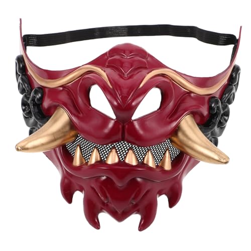 CALLARON Verstellbare Samurai Cosplay Maske für Männer Frauen Dämonenmaske für Halloween Festivals Karnevalsfeiern Komfortabel Atmungsaktiv Langlebig Auffällig CALLARON Verstellbare Samurai Cosplay Maske für Männer Frauen Dämonenmaske für Halloween Festivals Karnevalsfeiern Komfortabel Atmungsaktiv Langlebig Auffällig von CALLARON
