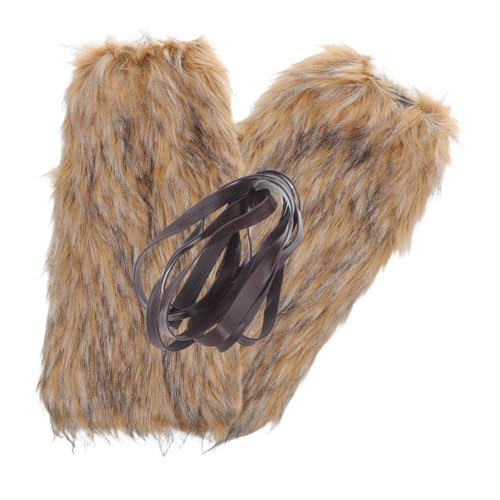 CALLARON Viking Leg Warmers Kunstfell Beinstulpen Mittelalterliche Beinwickel für Kostüm Rollenfest Vintage Faux Fur Beinschutz Verstellbar für Männer und Frauen CALLARON Viking Leg Warmers Kunstfell Beinstulpen Mittelalterliche Beinwickel für Kostüm Rollenfest Vintage Faux Fur Beinschutz Verstellbar für Männer und Frauen von CALLARON
