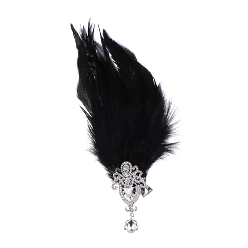 CALLARON Vintage Federhaarband Für Damen Kopfschmuck Für Festivals Und Partys Verziert Mit Kristallen Und Federn Leicht Und Angenehm Zu Vielseitig Einsetzbar von CALLARON